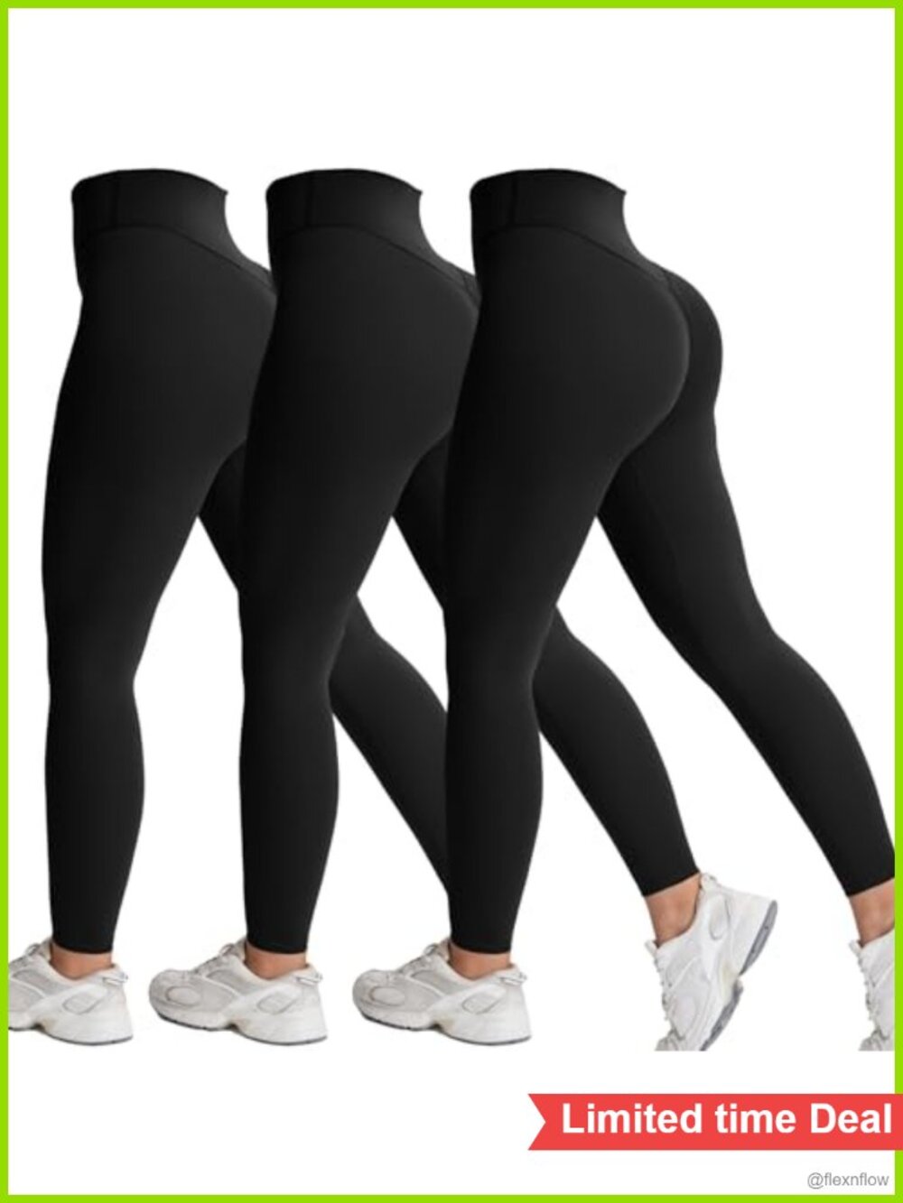High Waist Ankle Yoga Leggings 4 Way Stretch Nylon Spandex Deep V Back